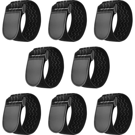 8 Sangles Elastiques, 30cm x 5cm Nylon Antidérapant, Attache Cable Réutilisable pour Vélo Tuyau