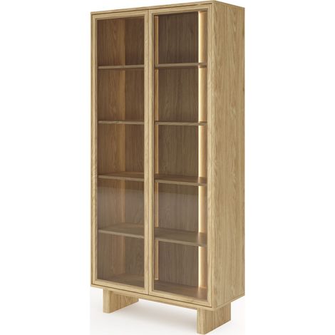 VETRINA, rovere oliato, 93,5 x 194,8 x 38,1 cm