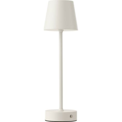 Lampe à poser blanche en métal - Blanc (1/5)