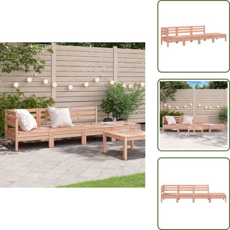 Gartensofa 4-Sitzer Massivholz Douglasie - Outdoor Möbel - Gartenmöbel Set - Holz Gartenmöbel - Douglasie Gartenmöbel - Lounge Set (1/5)