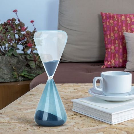 Sablier en verre coloré, objet de décoration créatif pour la maison, cadeau artisanal cylindrique en forme de larme de diamant, cadeau d'anniversaire, nouveauté, taille conique moyenne (1/4)