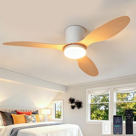 Lustre de 106 cm avec ventilateur de plafond et télécommande. Ventilateur de plafond avec éclairage LED réversible et silencieux à trois couleurs(1) (1/5)