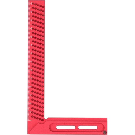 Équerre de traçage aluminium 160mm, règle menuiserie angle droit 45/90°, outil de mesure professionnel pour bois et bricolage. (1/5)