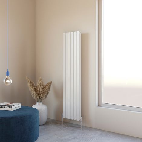 Acezanble 1600x408mm Double White Vertical Flat Panel Central Heating Designer Radiator (1/5)