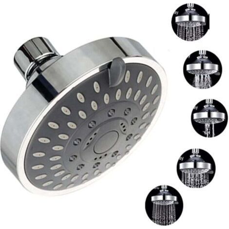 Pommeau de douche suspendu multifonction à 5 vitesses, buse ABS, économie d'eau, massage, brumisateur, douche de salle de bain d'hôtel (1/4)