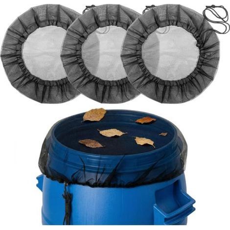 3 Pcs 100cm Moustiquaire Recuperateur D Eau Filet Recuperateur Eau Filet pour Citerne de Pluie Protège du Vent Et de La Pluie Empêche Les Moustiques Feuilles Insectes D'entrer Diamètre (1/5)