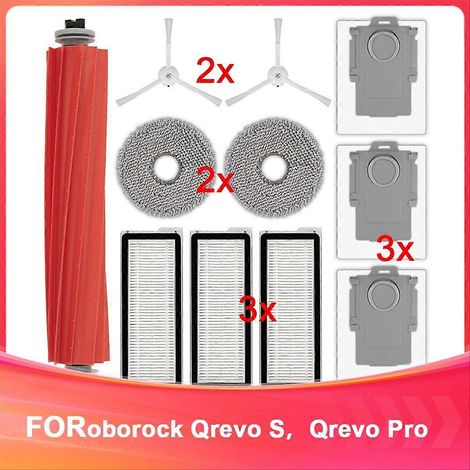 Pièces de remplacement pour Qrevo S,Qrevo Pro,Qrevo MaxV,QRevo Plus Aspirateur robot,Brosse rouleau,Sacs à poussière,Filtres,Serpillière (1/5)