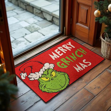 Tapis De Salle De Bains - Tapis D'Entrée Non Glissant Pour Porte D'Entrée Extérieure Intérieure - Motif Noël - Lavable - 40 X 70 Cm - 1 Pièce (1/4)
