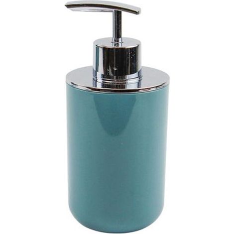 Distributeur De Savon Liquide Vert Pétrole Argenté Pour Salle De Bain Remplacement 69473 (1/2)