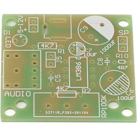 Kit d'amplificateur Audio LM386, Super Mini carte de Module électronique intelligente à monter soi-même FR4-A PCB 3 (1/4)