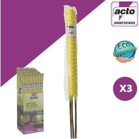 Juego de 3 antorchas de citronela, ACTO ACTO