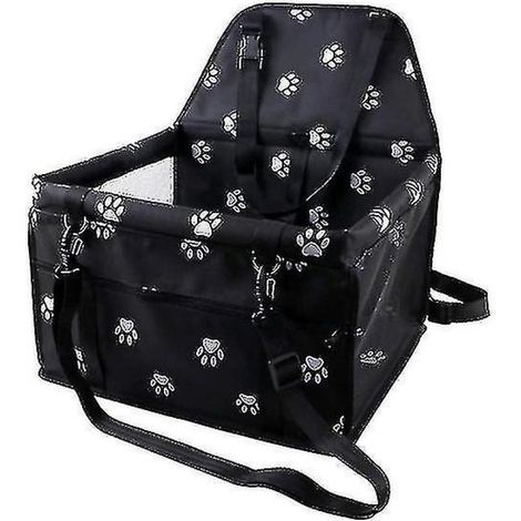 Siège auto pliable pour animaux de compagnie avec laisse de sécurité et poche de rangement zippée (1/5)