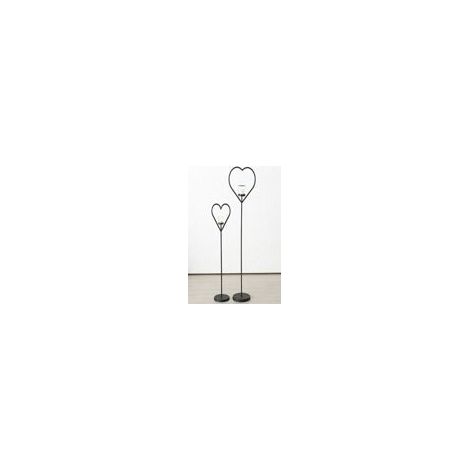 Windlicht a/Stand Herz Lex 150 Eisen, schwarz