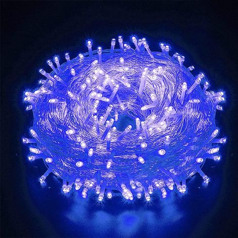 Guirlande Lumineuse Sapin de Noël, 20M 200 LED Guirlandes Lumineuses Extérieure Électrique 8 Modes Etanche Fairy Lights pour Maison Intérieure Fête Mariage Fenêtre Décoration, bleu (1/5)