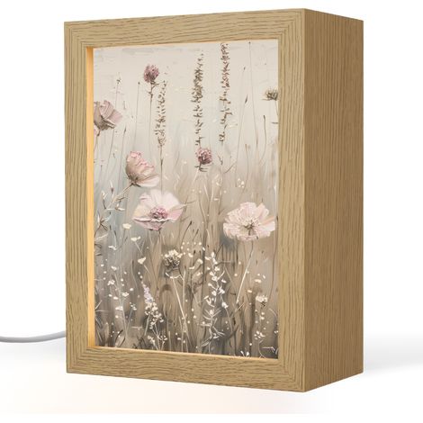 TABLE LAMP Flowers - Pink - Modern - Beige 15x20 cm