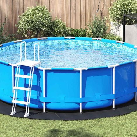 Lona para el fondo de la piscina Ø 366 cm (1 mm) Redondo Negro vidaXL (1/5)