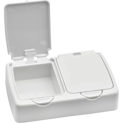 Boîte de rangement blanche avec couvercle, convenant à la maison, à la chambre ou au bureau, idéale pour les espaces intérieurs et un usage quotidien.-AquaForge (1/5)