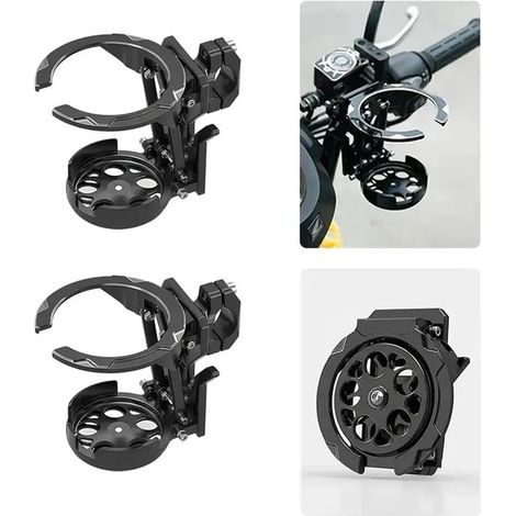 Confezione da 2 portabevande universali pieghevoli per moto, maniglia per bevande, porta bottiglie regolabile per moto, bicicletta, ATV, UTV, scooter (1/4)