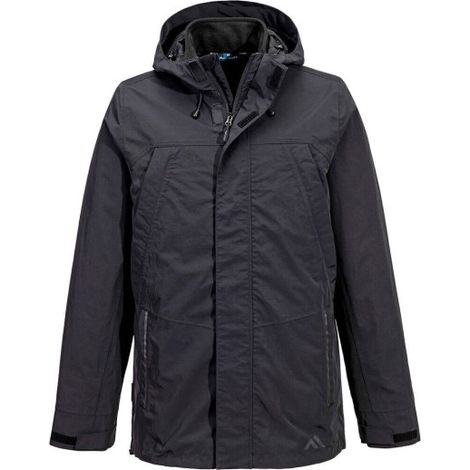 Chaqueta 3 en 1 impermeable, transpirable y corta-viento KX366 XL Negro (1/2)