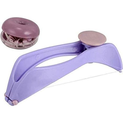 Épilateur facial, épilateur pour femmes, épilateur pour la lèvre supérieure, épilateur manuel, accessoires de beauté, facile à transporter et à utiliser, violet (1/5)