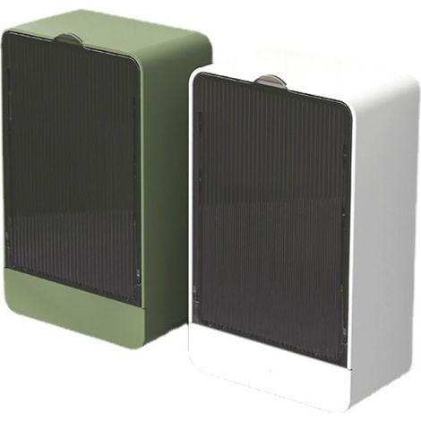 Porte-Savon avec Couvercle,Boite Savon Support Mural,Porte Savons sans Perçage,Bac De Vidange Amovible pour Lavabo,Douche,Salle de Bain,Cuisine Blanc (1/5)
