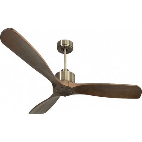 Modulo Slim de Klassfan - Ventilateur de plafond et destratificateur moteur DC laiton et bois sombre30 à 60 m²