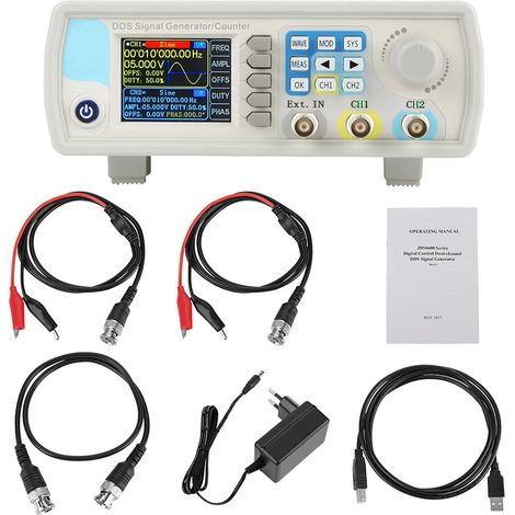 Générateur de signaux DDS, compteur, contrôle numérique, fréquence sinusoïdale, AC100-240V (15 MHz, prise UE) (1/5)