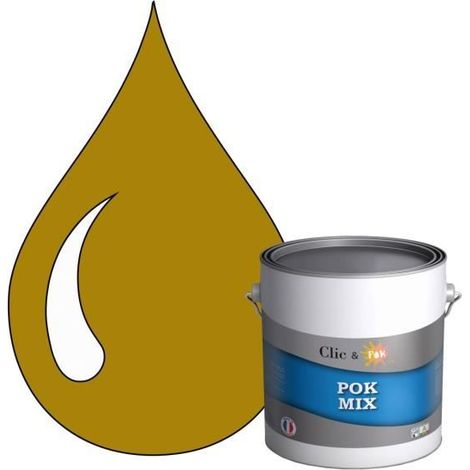 Peinture d'Accroche et Finition 2 en 1 - POK - Jaune Miel - Acrylique Satinée - 3L - Intérieur (1/4)