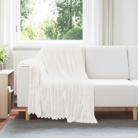 Wohndecken 6 pcs Weiß 150 x 130 cm Fleece