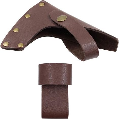 Étui à hache fait main avec bandoulière - adapté aux travaux extérieurs - au camping et à la survie en milieu sauvage - robuste et durable (1/5)