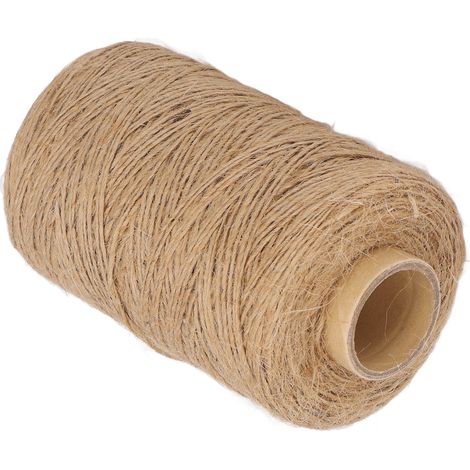 Ficelle de jute de 300 m de long, 1 mm de diamètre, 1 brin, pour loisirs créatifs et décoration intérieure. (1/5)