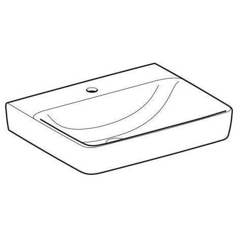 Geberit Renova Plan, Waschtisch, 60x48 cm, 1 Hahnloch, ohne (1/5)