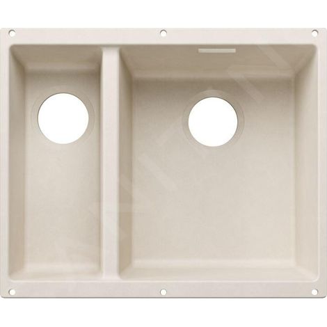 Blanco Subline 340/160 - Évier en silgranit, 53x40 mm, bac à droite, blanc soft 527812 (1/2)
