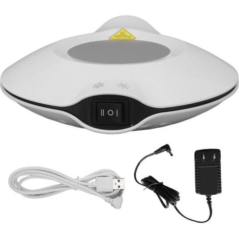 Lot chauffant et rafraîchissant pour tasse USB, dessous de verre pour café, thé au lait, boissons chaudes, chauffe-tasse 100-240V prise américaine blanc (1/5)
