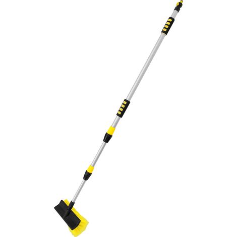 ECD Germany Spazzola di Lavaggio Telescopica per Auto Morbida - Allungabile 130-300 cm - Idrospazzola Autolavaggio Spazzolone Pulizia Cura per Auto Camper Camion SUV con Interrutore ON/OFF Acqua (1/5)