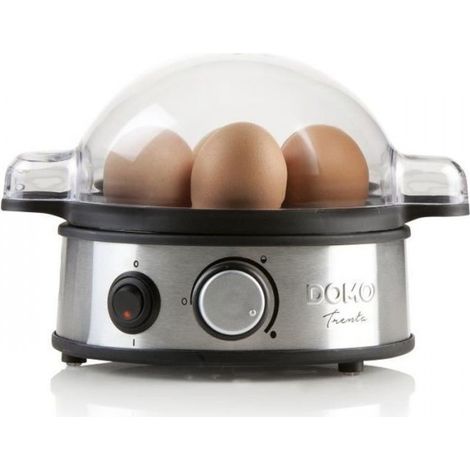 Cuiseur a oeufs DOMO - 400W DO9142EK - Indicateurs - Acier inoxydable - Jusqu'a 7 oeufs (1/4)