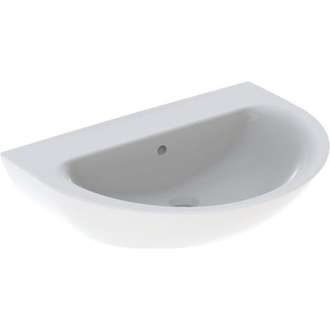 Lavabo Geberit Renova, sin agujero para grifo, con rebosadero, (1/2)