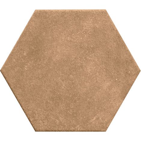 Aelle - Carrelage sol / mur hexagonal effet ciment 25x21,6 cm TERRACRETA Chamotte Esagono - Vendu par boîte de 1,18 m² (1/5)