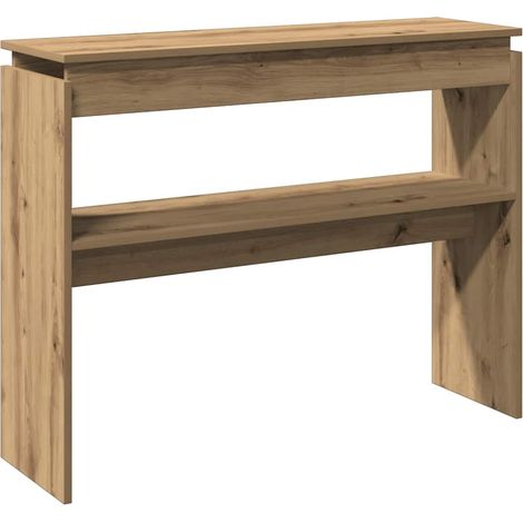 Table console，Table d'appoint，Bout de canapé，Meuble d'entrée chêne artisanal 102x30x80 cm bois d'ingénierie