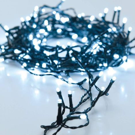 Ghirlanda multifunzione a batteria 24 LED Cavo nero Luce bianca fredda 2,30 m (1/2)