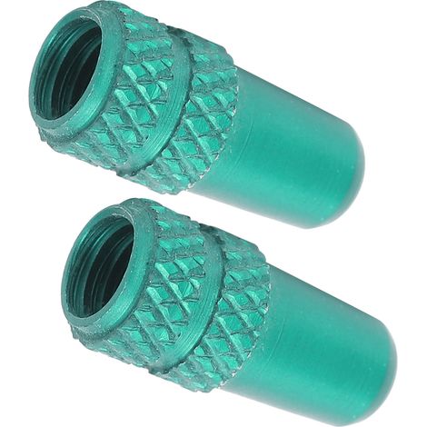 2 pièces Bouchons de Valve Presta en Aluminium pour Vélo de Route, Capuchons Antipoussière Verts pour Pneus de Cyclisme (1/5)