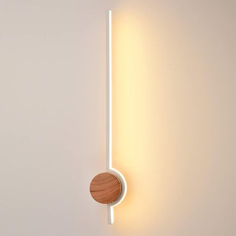 ZOLGINAH Applique Murale LED Interieur Bois Lampe Murale Moderne Blanc Chaud 12W Lampe De Nuit pour Chambre Salon Couloir Escalier Appliques Luminaire (61cm) (1/5)