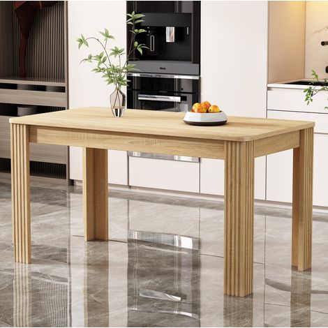 MEUBLIV Table à manger 116x65 cm chêne – design moderne, 1 colis (1/5)