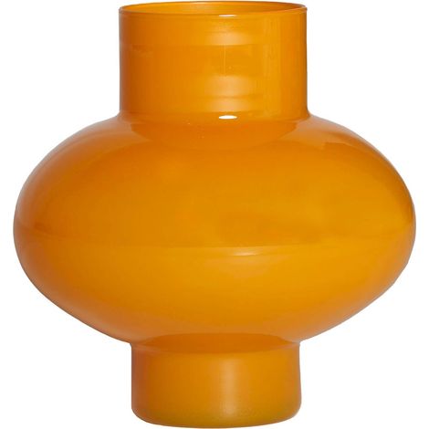 Vase en verre ambré finition laquée style contemporain élégant - Ambre translucide chaleureux (1/5)