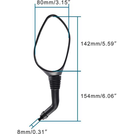 Replacement of 8mm rearview mirrors for Gy6 50cc, 125cc, 150cc, and 250cc scooters/motorcycles. (1/4)