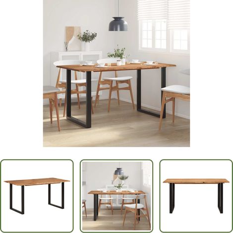 Akazienholz Esstisch - Esstisch 154x80x76 cm Massivholz Akazie (1/5)
