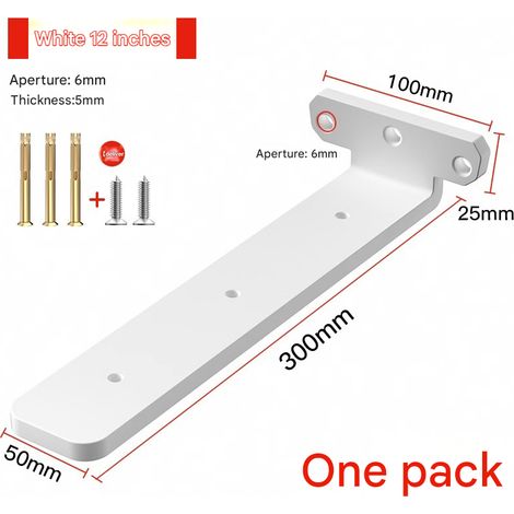 Staffa triangolare a parete, mensola a scomparsa, telaio di supporto portante, spessore 5 mm, superficie di appoggio spessa 300 mm (1/5)