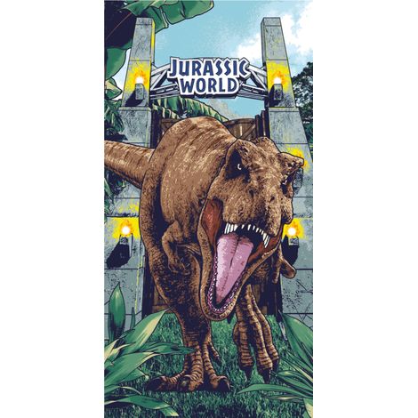 Jurassic World - Serviette de plage en coton "Roar"- Multicolore - 70 x 140 cm - Livraison gratuite