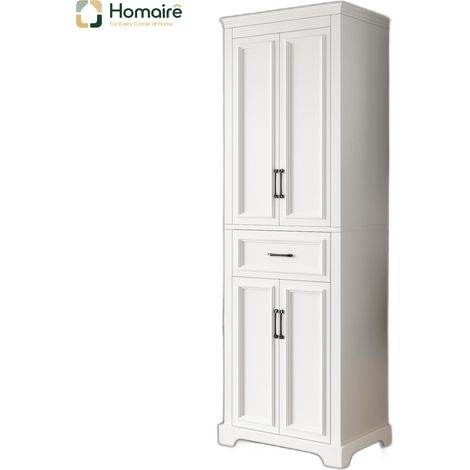 Colonnes de rangement MDF blanc 60 x 40 x 180 cm HOMAIRE (1/5)