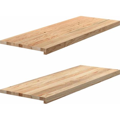 Fensterbänke 2 Stk. Unbehandelt 110x40x2 cm Massivholz Eiche